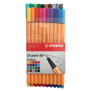 Bolígrafo Fineliner Stabilo Point 88  0.4 mm 8820 - (20 Colores)