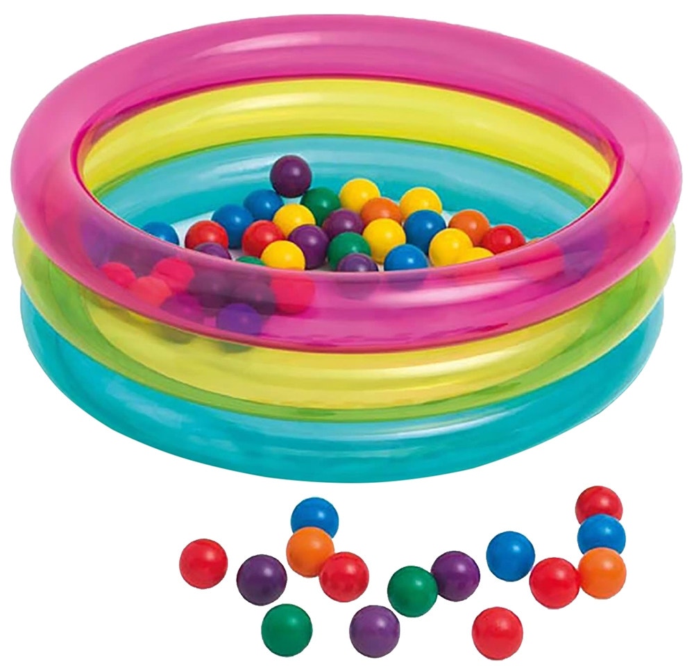 Piscina Inflable Intex 48674NP con Pelotitas Coloridas 68 Litros