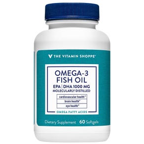 The Vitamin Shoppe Omega 3 Fish Oil 1000MG (60 Cápsulas en Gel)