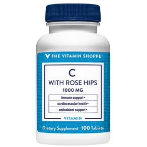 The Vitamin Shoppe C With Rose Hips 1000MG (100 Tabletas)