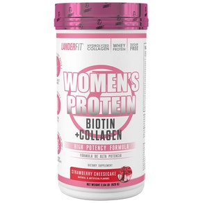 Landerfit Women's Protein Biotin + Collagen Strawberry Cheescake - 925g