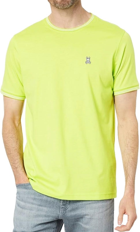 Outlet Camiseta Psycho Bunny B6U137 Masculina Verde Limon
